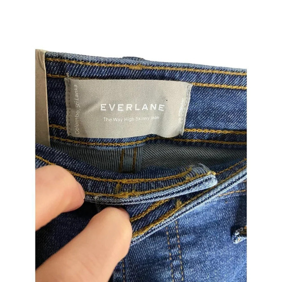NWOT Everlane The Way-High® Clean Front Skinny Jean Vintage Blue-sz 28 - Picture 7 of 9